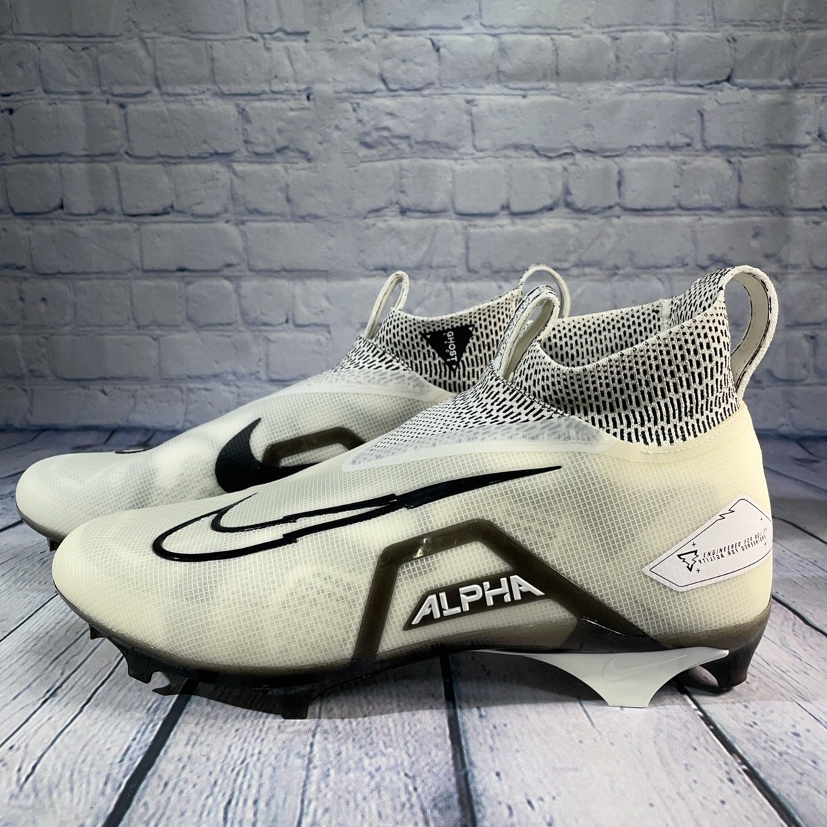 Nike Alpha Menace Elite 3 White Black Football Cleats Men’s Size 16 CT6648-100 Nike Alpha Menace Elite 3 White Black Football Cleats Men main image 2