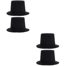 2 PCS Little Top Hat Mini Decorated for Doll Miniature Hats Dolls