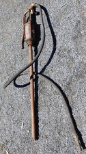 Vintage Farm Industrial Esso Fuel Manual Pump Gas Decor Abt 57" Tall Model 715