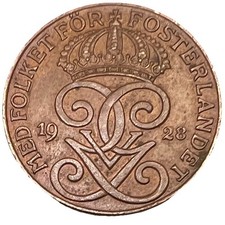 1928 🇸🇪 Sweden 2 Ore Coin - Combined Shipping - Lot C92h
