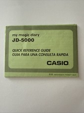 Vintage 1993 Casio My Magic Diary QUICK REFERENCE GUIDE ONLY JD-5000
