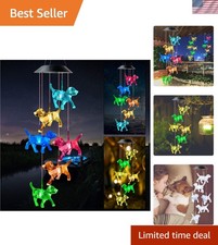 Durable Dog Theme Solar Wind Chimes - Heartwarming Gifts for Moms and Pet Lovers