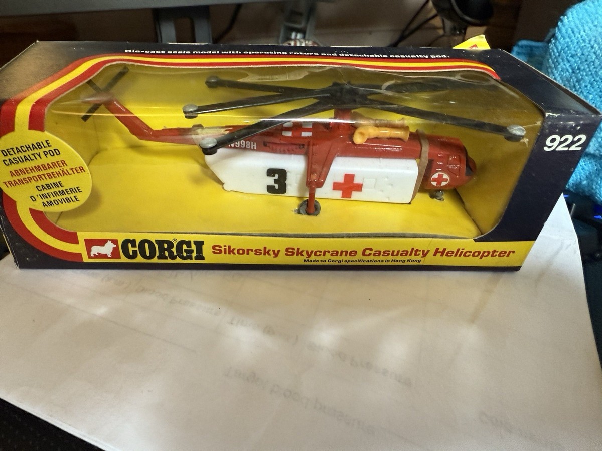 Corgi Toys 922 - Hélicoptère Sikorsky Skycrane Casualty - 1/43 Avec Boîte