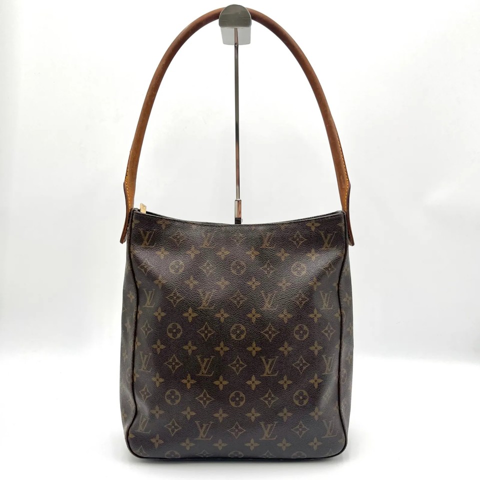 Auth Louis Vuitton Monogram Looping GM Shoulder Bag Brown M51145 2Y8942