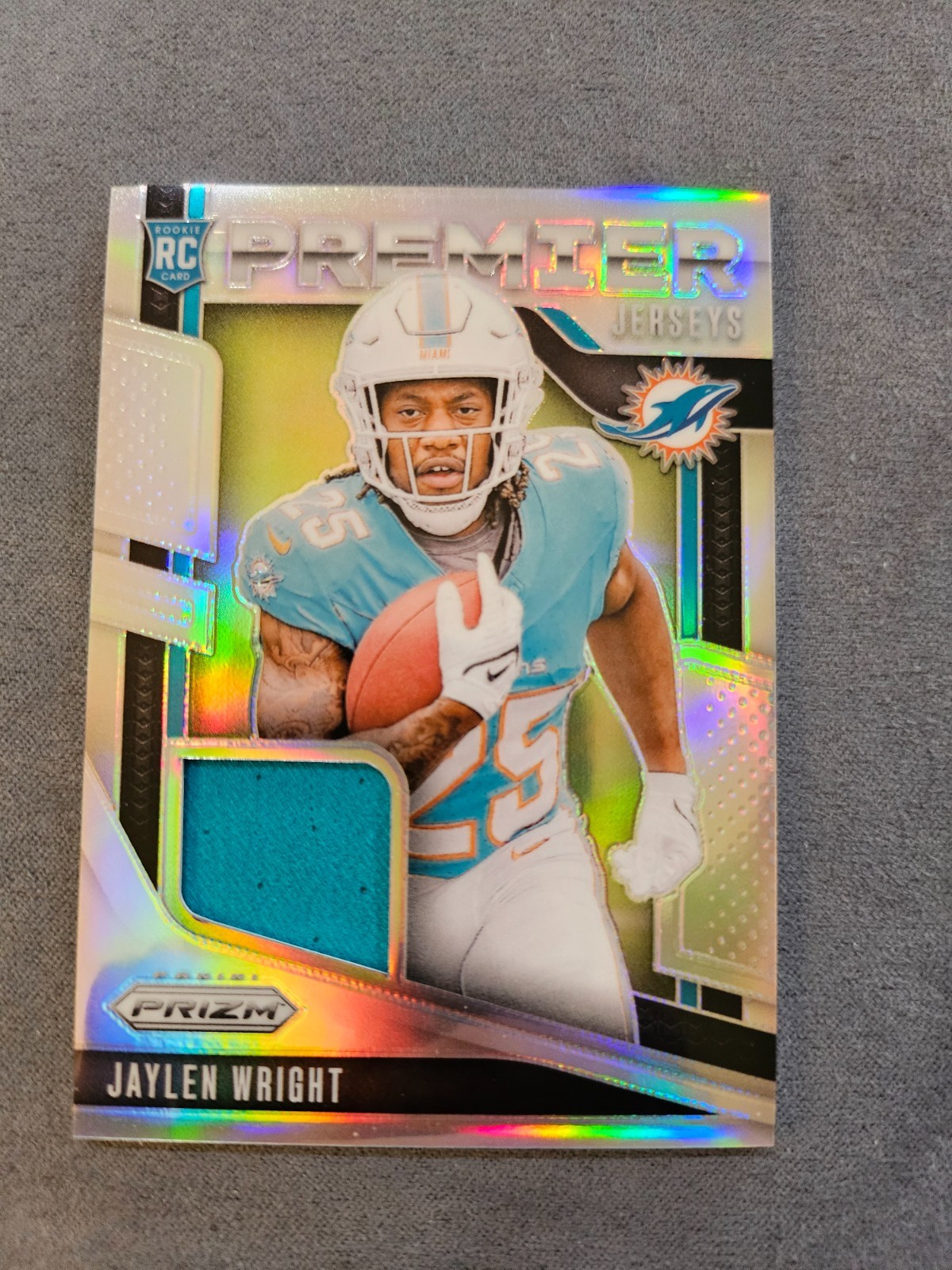 2024 Panini Prizm Premier Jerseys Silver Rookie RC Jaylen Wright #PJ-JWT