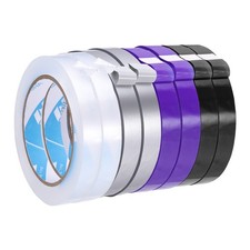 8Pcs 9/16" x 98.4 Yd Poly Bag Sealing Tape, Silver/Purple/Black/Clear