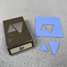 Stampin Up Paper Punch Shelli Straight Scalloped Triangle Pennant Retired Flat