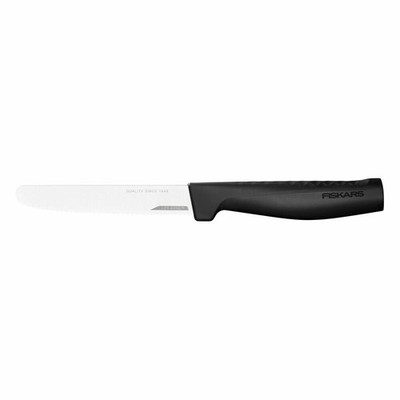 Fiskars Hard Edge Tomatenmesser, Gemüsemesser, Küchenmesser, 23 cm, Edelstahl