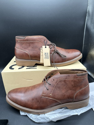 MADDEN NYC Men s Adam Chukka Dress Boots Leather Brown Size 12 Comfort Insoles