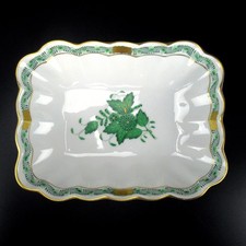 Ciotola porcellana Herend serie Apponyi verde bouquet cinese piatto porcellana verde