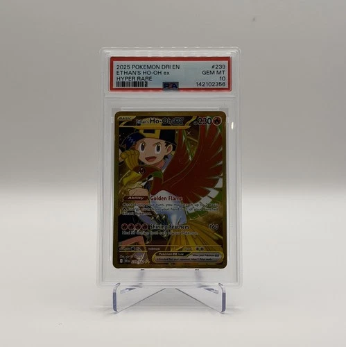 2025 Pokemon Dri En Hyper Rare #239 Ethan's Ho-Oh Ex PSA 10 GEM MINT