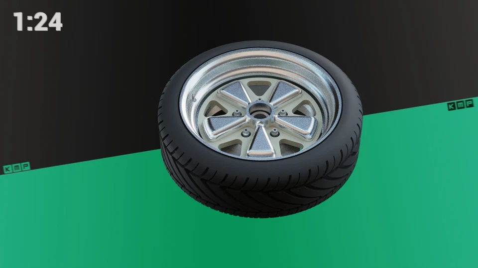 VW Beetle Custom 17in Fuchs 1/24 - Immagine 2 di 4