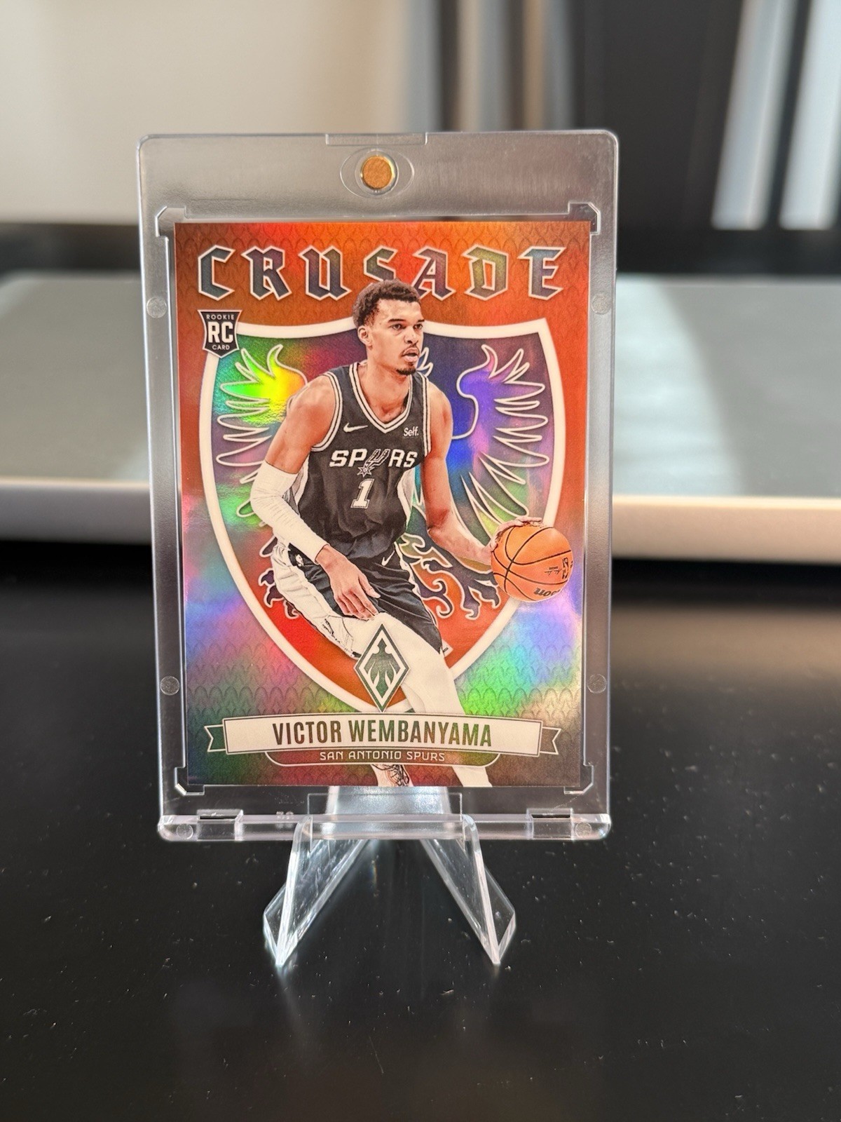 2023-24 Panini Phoenix - Crusade Victor Wembanyama #3 Orange /49 (RC) Spurs MVP!