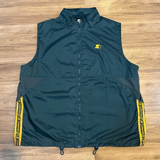Starter Vest Gray Windbreaker Zip-Up  Men Size XL