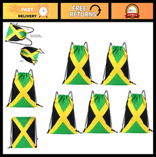 5pcs Waterproof Drawstring Backpack Set for Gym, Sports, Travel Cheer - Rasta