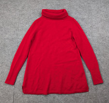 Talbots Cashmere Cardigan Women P Red Turtleneck Quiet Luxury Old Money Timeless
