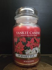 Yankee Candle POINSETTIA 22oz Jar Christmas Frangrance
