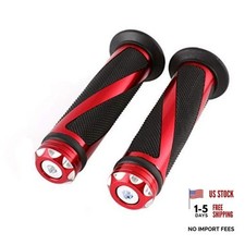 Universal Motorcycle Hand Grips 1 Pairs Style-1-Red