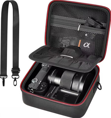 Kameratasche Umhangetasche für Sony A6700 Alpha ZV-E10 mit Objektiv Hartschale