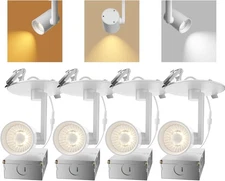 Amico 4 Pack 4 Inch Gimbal LED Recessed Track Lighting, Ceiling Spot Lighting...