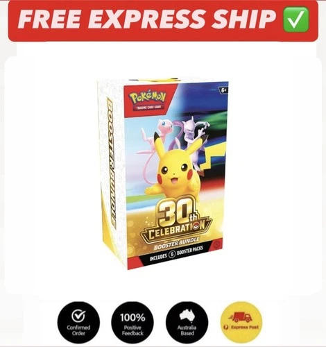 Pokemon TCG 30th Anniversary Celebration Booster Bundle - FREE Express Ship