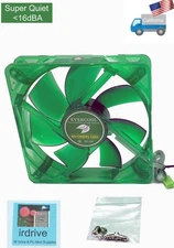 Evercool Ever Green Super Quiet 16dBA 120mm 3pin 12V PC Case Cooling Fans EGF-12