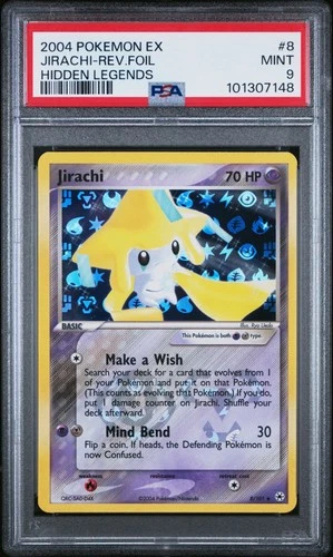 Pokemon Jirachi EX Hidden Legends Reverse Holo Rare #8 PSA 9 Mint Low Pop