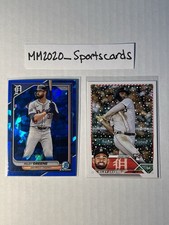 Riley Greene 2023 Topps Holiday Rookie RC & '24 Bowman Chrome SAPPHIRE REFRACTOR
