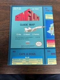 Conflict Instruction Manual + Guide Map NES Vintage