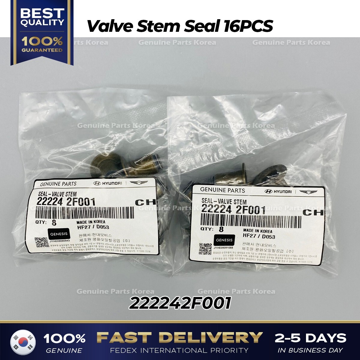 ⭐Genuine⭐ Valve Stem Seal 16PCS 222242F001 for Hyundai Kia | eBay