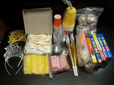 Vintage Plastic Straws Straw bulk- GLAD  Open Packs plus Twist Ties Spoon Knife