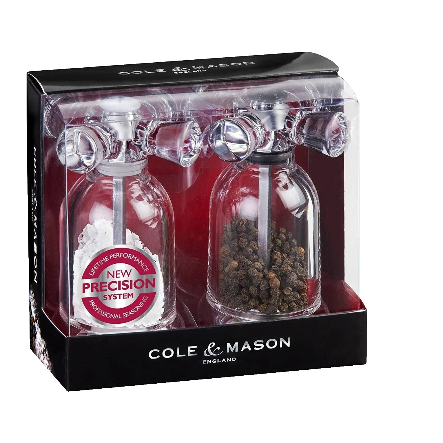 Cole & Mason Acrylic Salt & Pepper Shakers & Mills