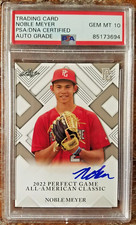 Noble Meyer 2022 Leaf Perfect Game AA Card Signed Autograph PSA Slab 10 Auto