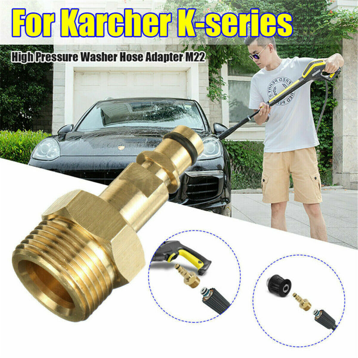 Adattatore Kärcher M22 AG Per Idropulitrici K2-K7, Vecchio Sistema A Nuovo, In Lega Resistente