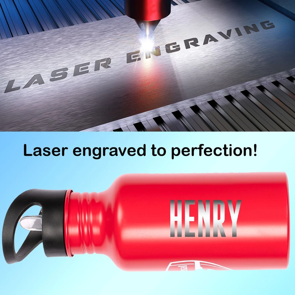 Arsenal FC Personalised Metal Water Bottle 500ml Football Gift for Boys - Image 2 of 4