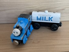 Thomas The Train Wooden Railway Tank Engine Friends 2003 Blue 1 Milk Tidnout