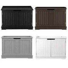 Wooden Cat Litter Box Enclosure Cabinet Hidden Litter Box Furniture Multi-Color
