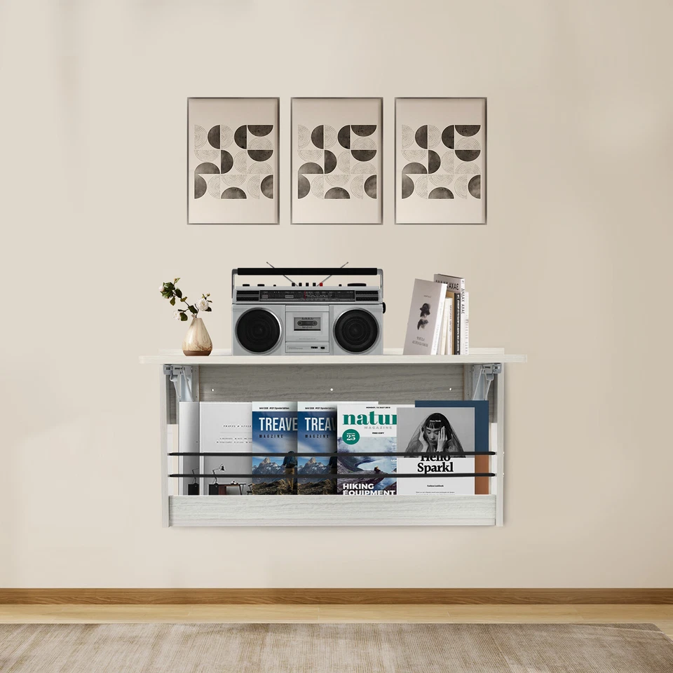 Mesa Plegable Montada en la Pared Gris Claro Mesa Plegable Montada en la Pared Hogar Foto 4 de 4