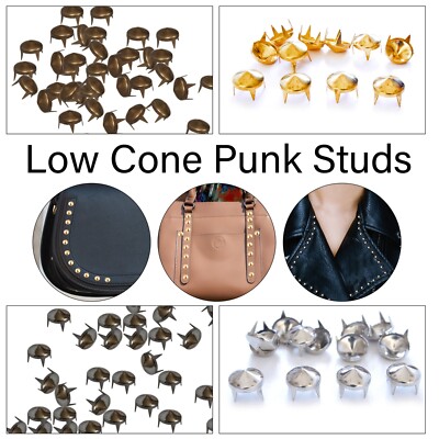 Trimming Shop Low Cone Punk Nietenset 50/100tlg. Dome Studs Bronze Gold