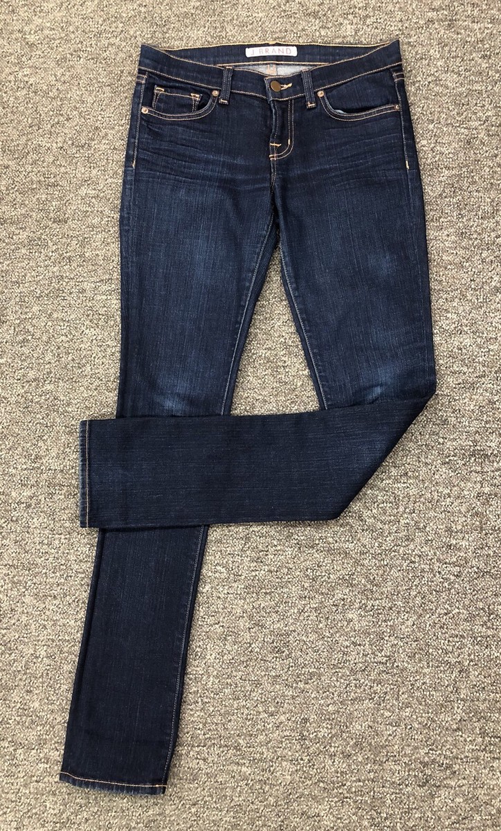 J BRAND Jeans Womens 26 Dark Denim Petite Pencil Leg Skinny Fit
