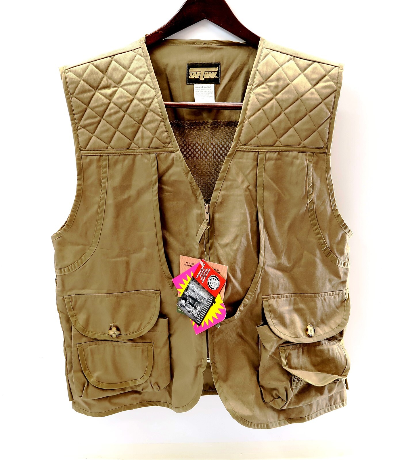 SAFTBAK Hunting or Fishing Vest Size Large ~ New With Tags in Brown Khaki