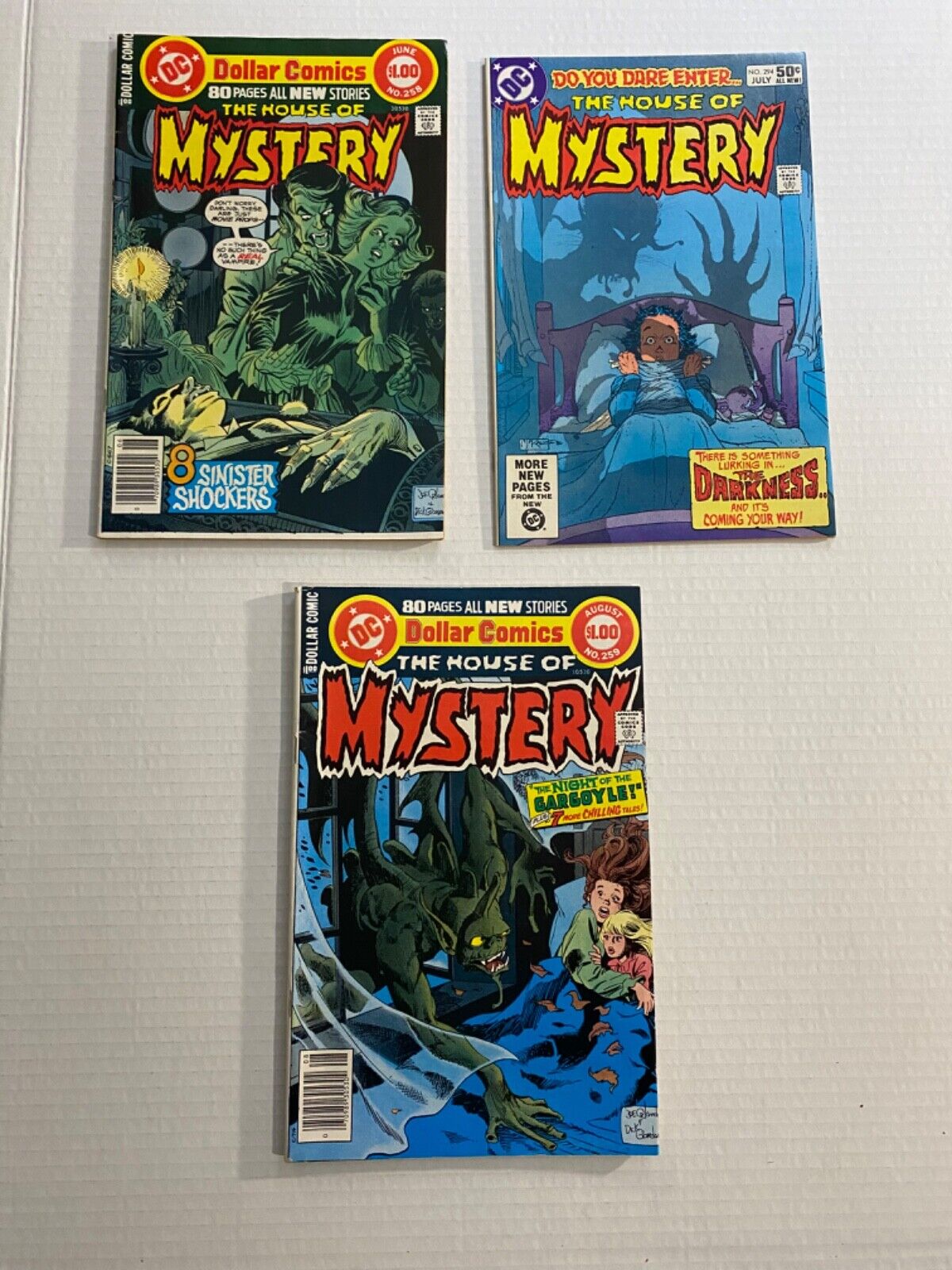 House of mystery 258 259 294 dc horror comics vintage house mystery lot 3 comics