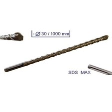 Punta gigante a doppia elica 1000mm SDS MAX 30mm per muro/cemento/calcestruzzo