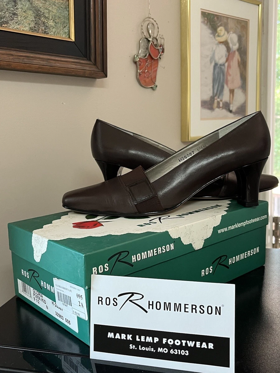 Ros Hommerson Women s High Heel Shoes Gloria Brown Leather Size 9 1 2
