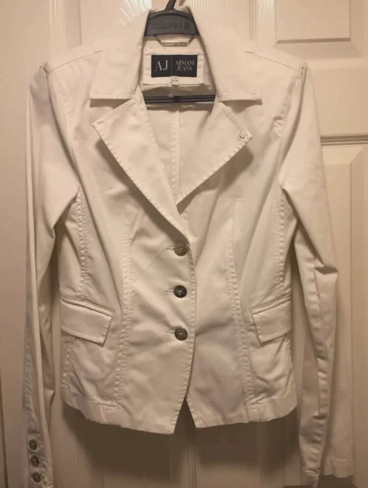 Armani White Denim Jacket | eBay