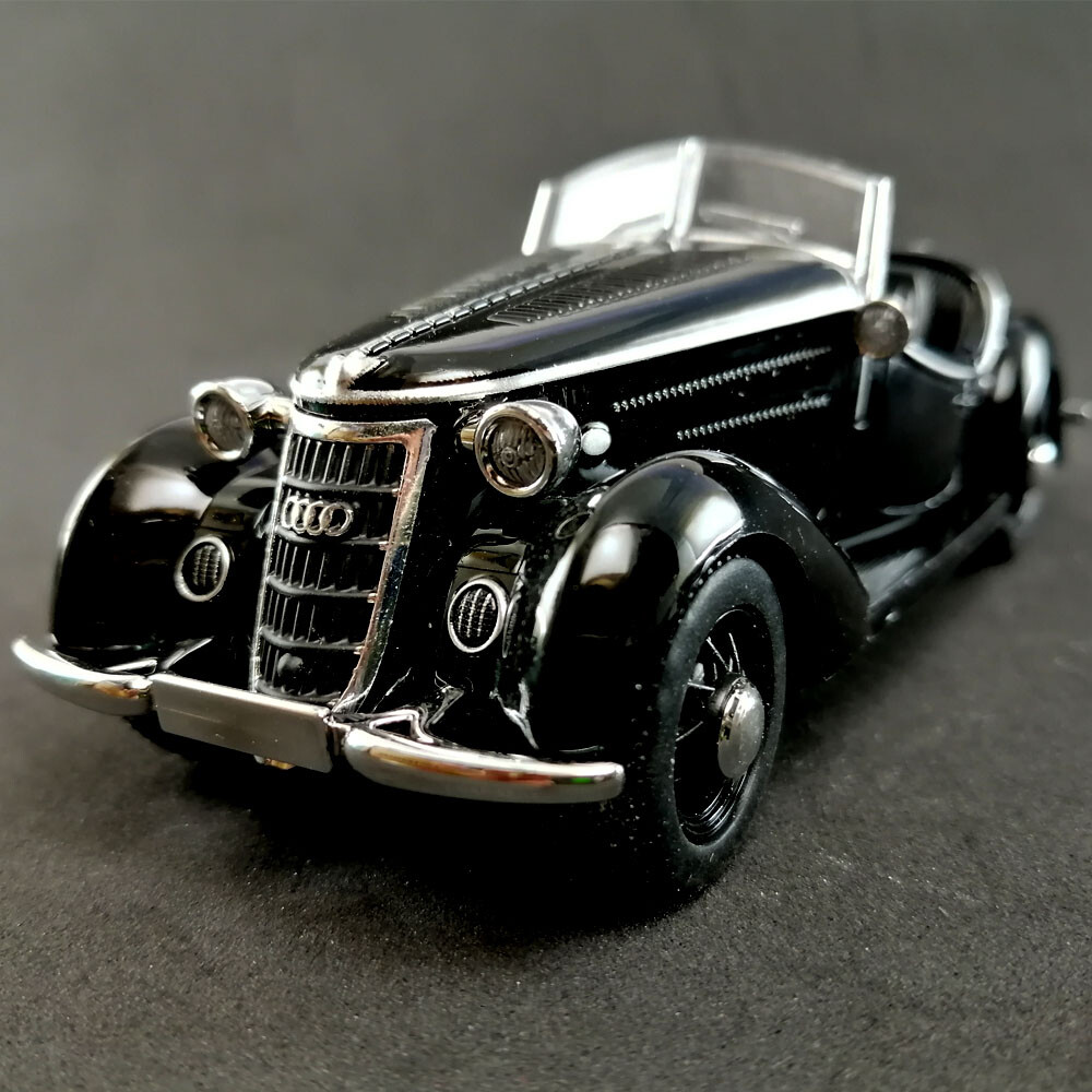 Wanderer 25K Roadster 1:24 CMC Gmbh ミニカー CMC Wanderer 25 K, Roadster, black/grey, model car,cmc