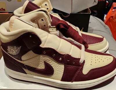 Nike Air Jordan 1 Mid SE Split Cherrywood Tiki Red Sail Basketball 9W M7.5 Rare 616I2ix311L._AC_SY300_QL30_.jpg main image 2