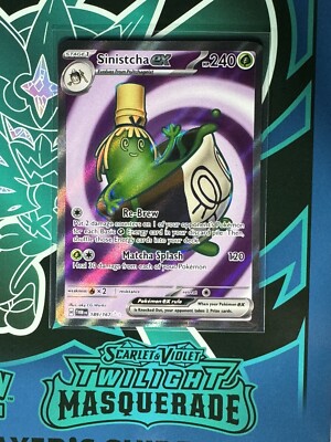 Pokemon Twilight Masquerade SV06 FA Sinistcha ex 189 Ultra Rare NM