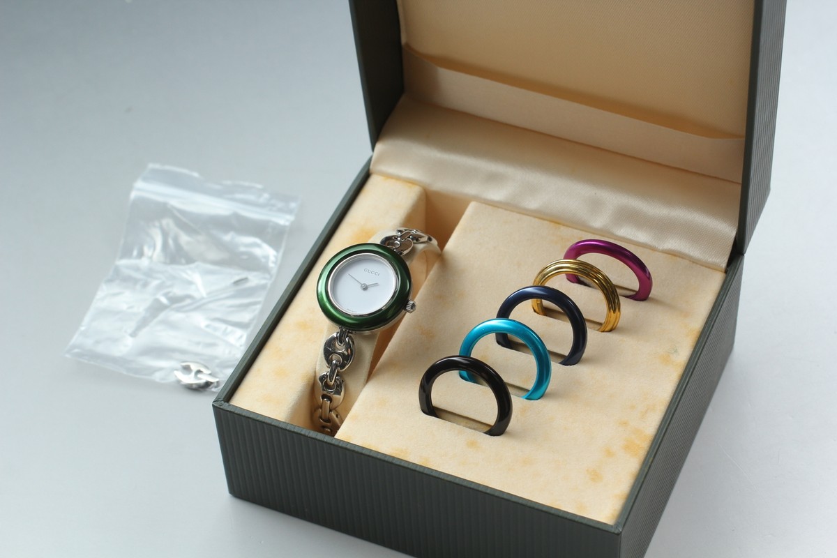 Box Paper] Gucci Change Bezel 11/12.2L Silver 6Colors Watch