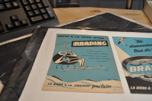 Brading’s ale Beer French publicity vintage 1950’s lof of 12 colour and black wh